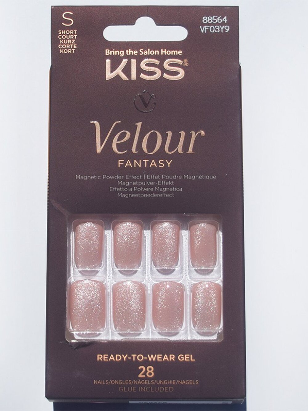 Kiss Velour Fantasy Magnetic Powder Effect Nails Short Length - Stardust